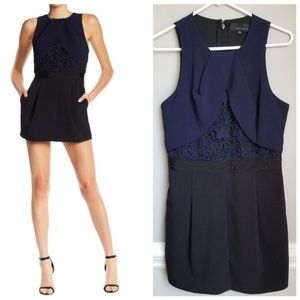 Adelyn Rae Midnight Blue and Ebony Jumpsuit